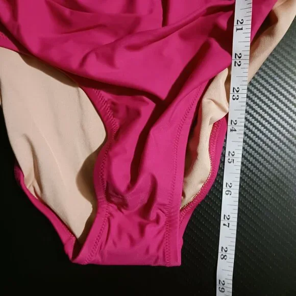NEW J. Crew‎ Ruched V-neck One-Piece Swimsuit in Radiant Fuchsia/Bright Pink 10 - Picture 14 of 15